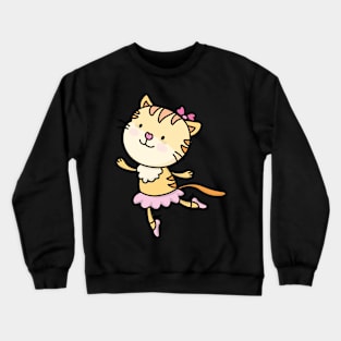 Cute ballet dancer cat Crewneck Sweatshirt